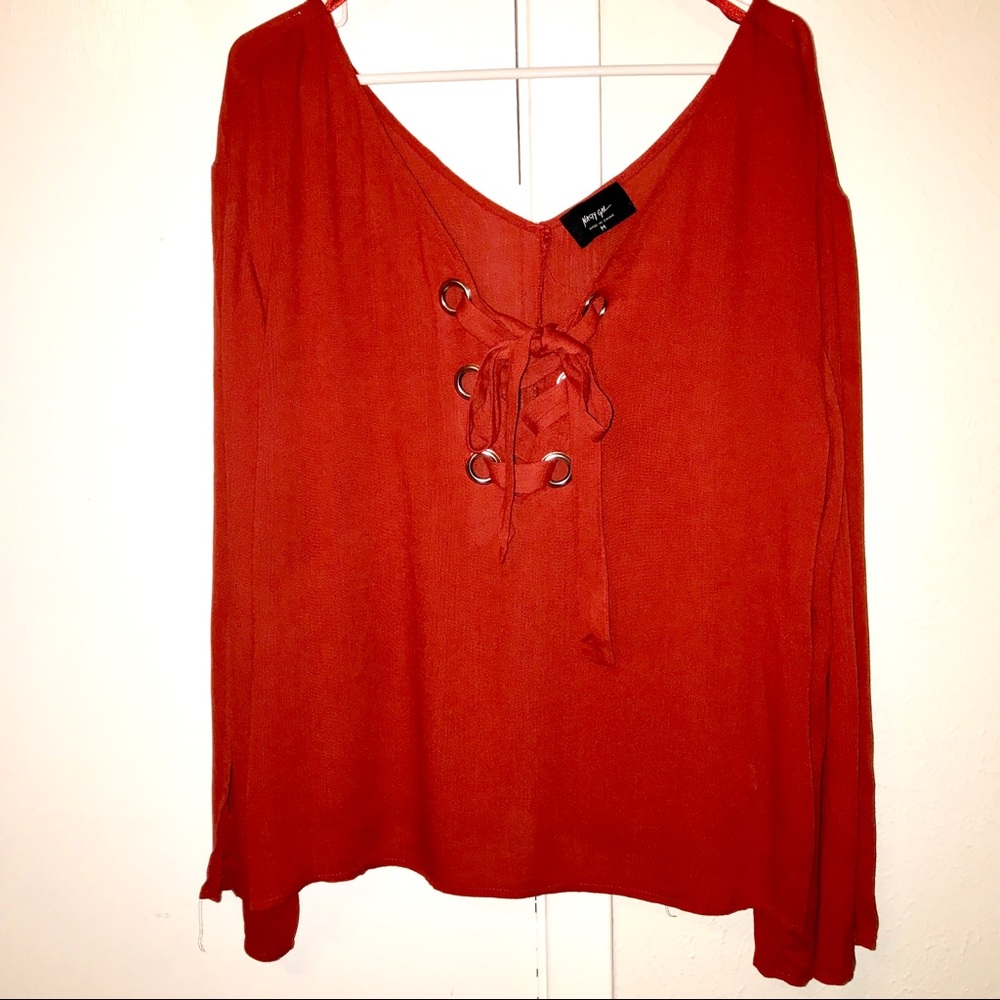Nasty Gal bell sleeve top